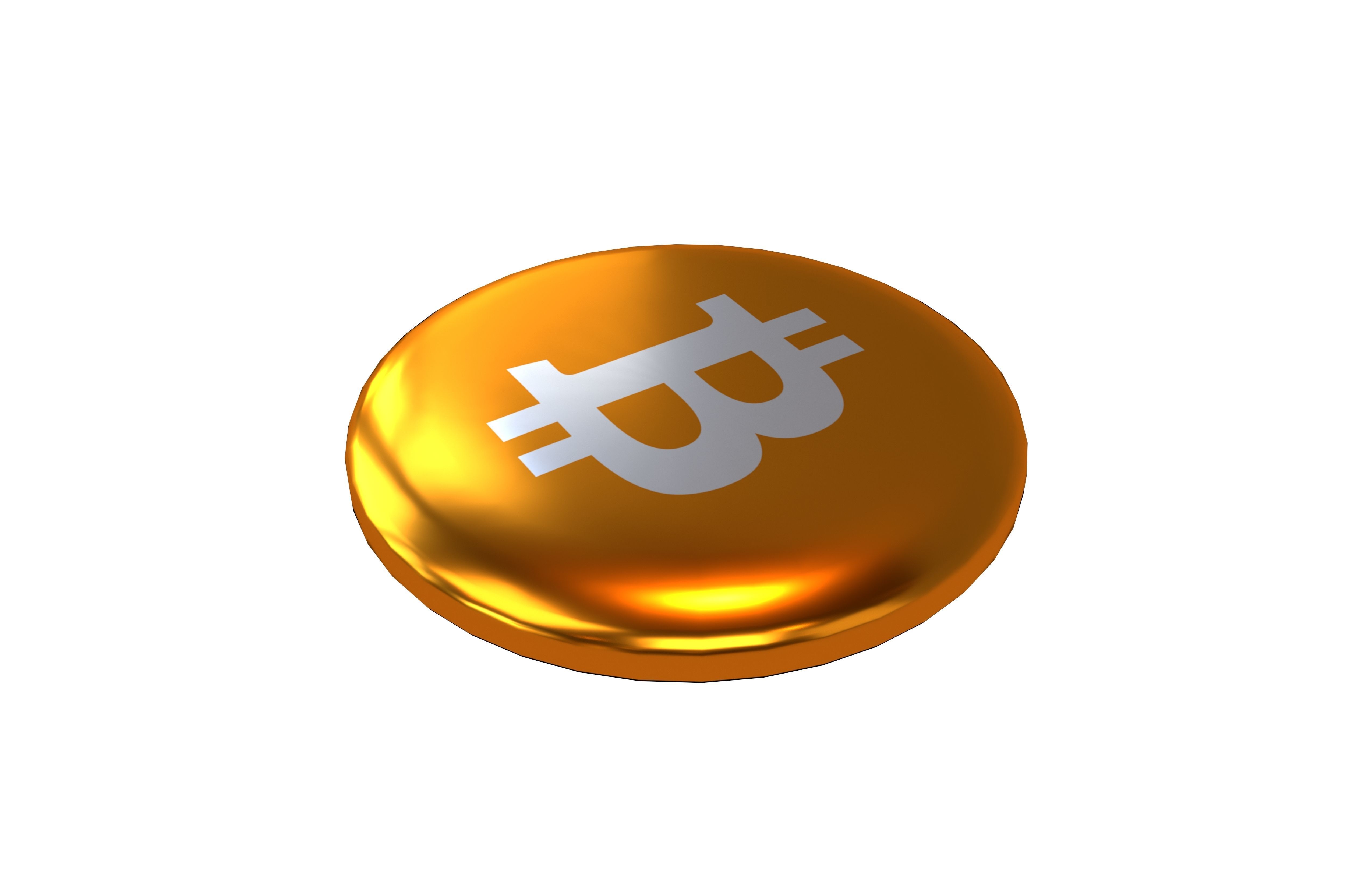 Pin Buttons 20 Bitcoin 2011 Low-poly 3D model_3