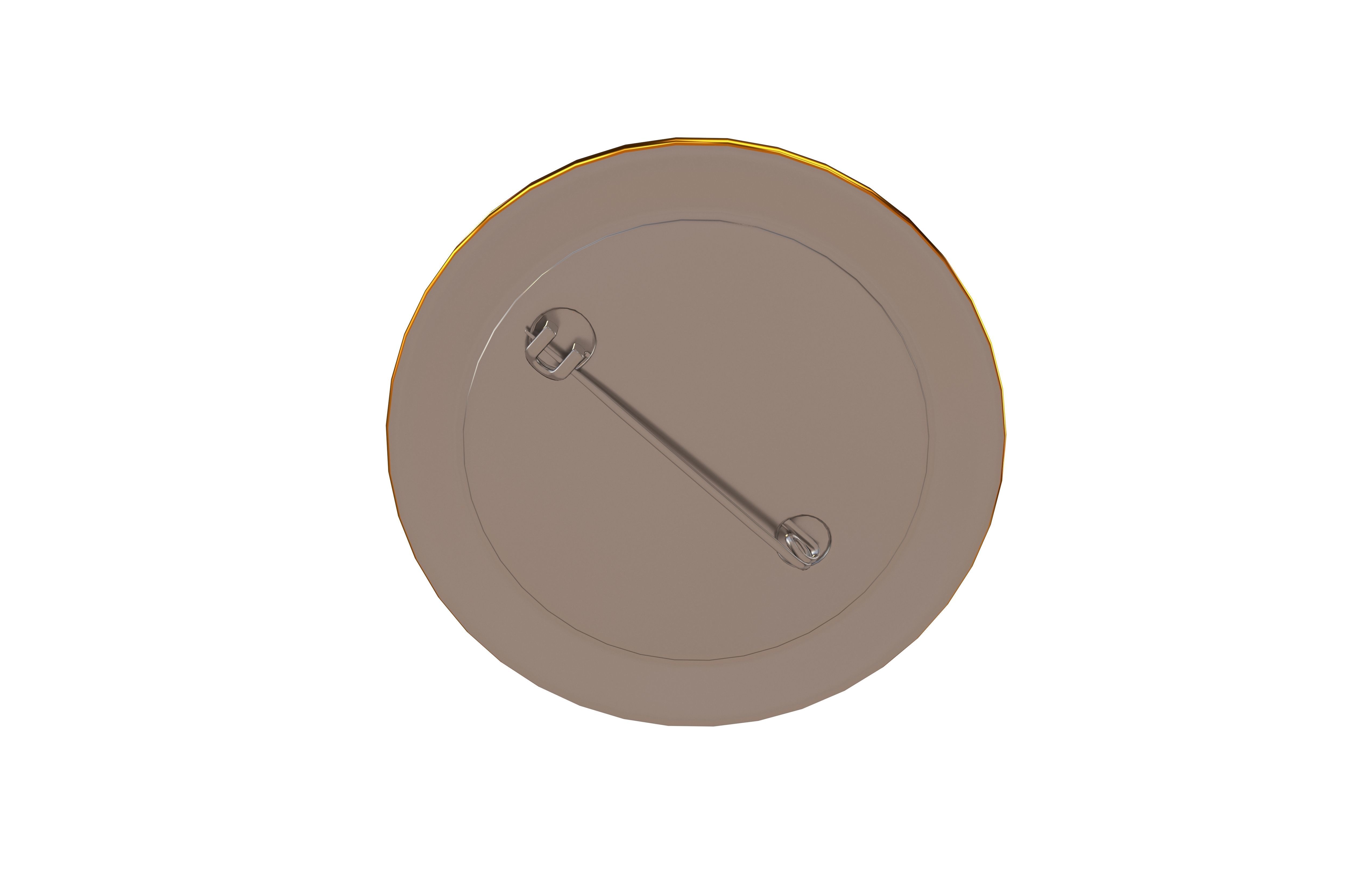 Pin Buttons 20 Bitcoin 2011 Low-poly 3D model_2