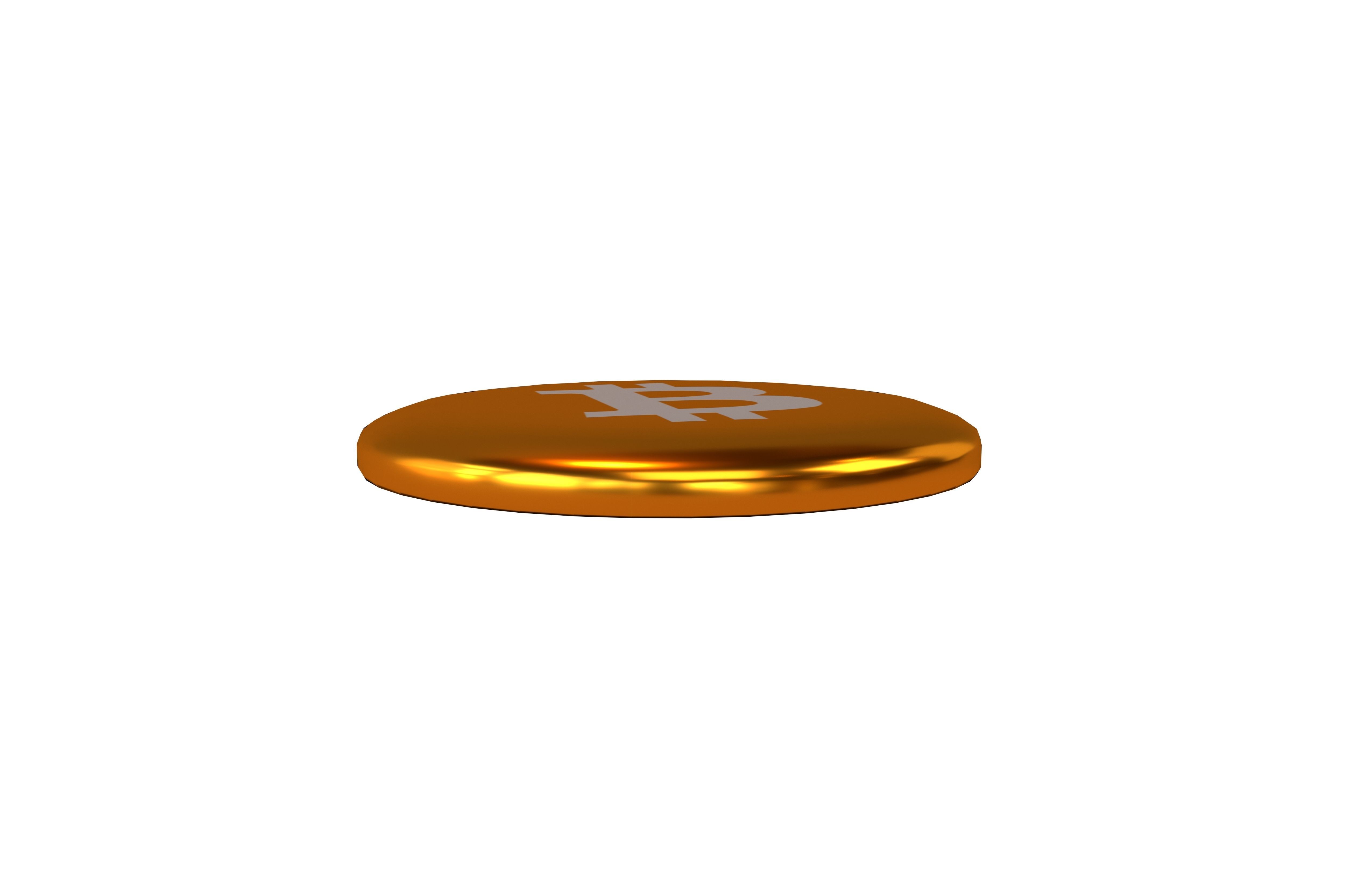 Pin Buttons 20 Bitcoin 2011 Low-poly 3D model_1