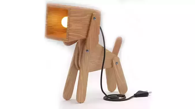 Decorative dog lamp 3D model