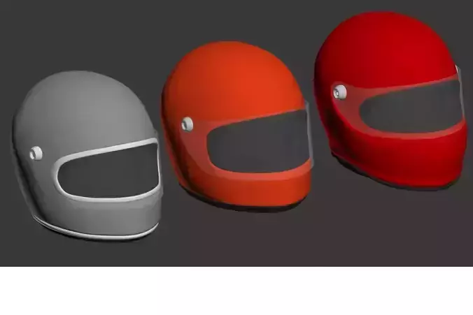 vintage racing helmets Free 3D model