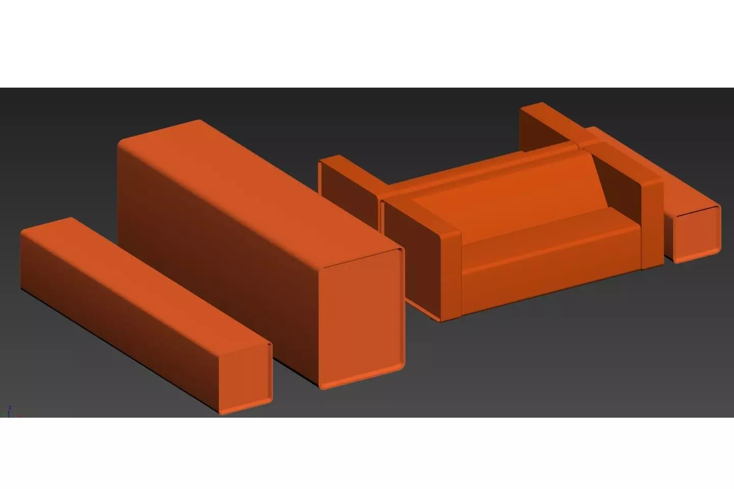 mono sofa set Free 3D model