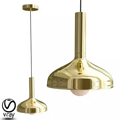 LUCIO brass pendant lamp 3D model