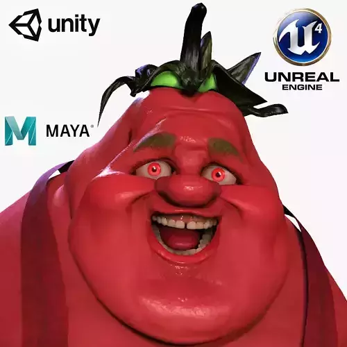 MR TOMATO High quality character full Rigged and Animated 