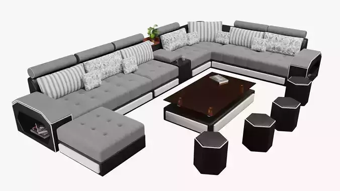 Modern living room sofa Free 3D model