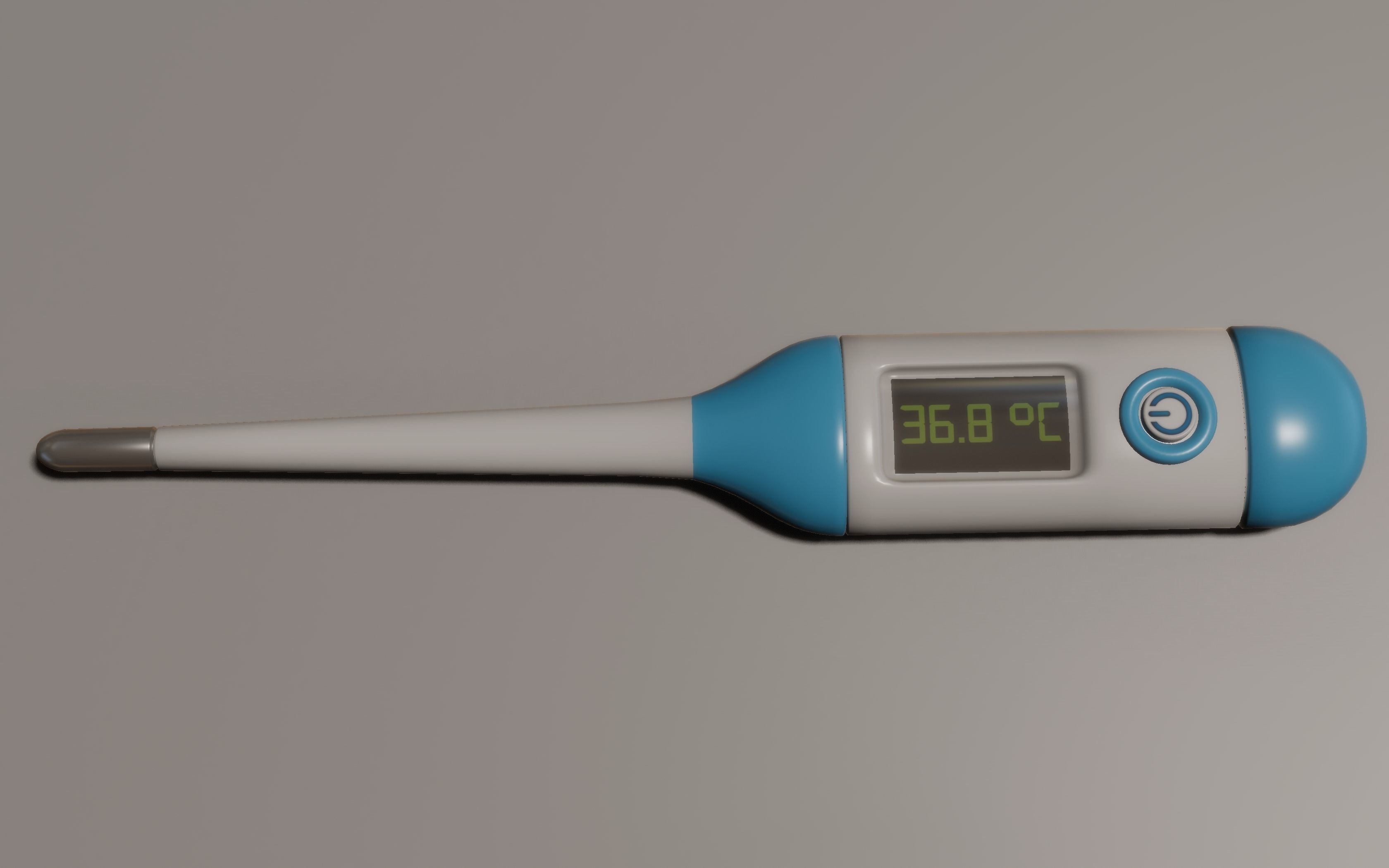 Digital Thermometer Low-poly 3D model_2