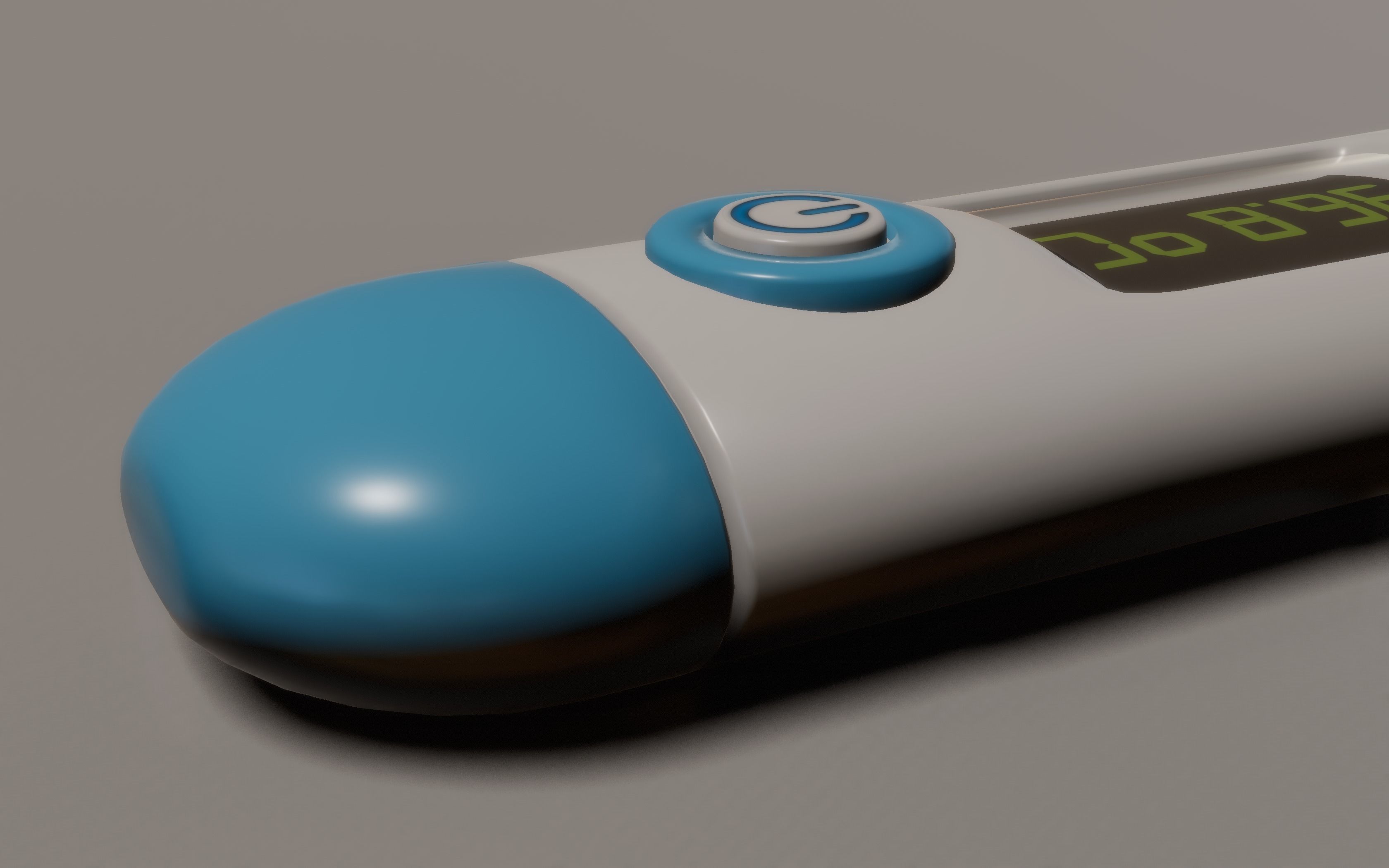 Digital Thermometer Low-poly 3D model_3