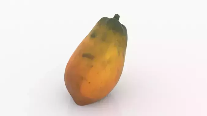 Papaya fruit 3D model