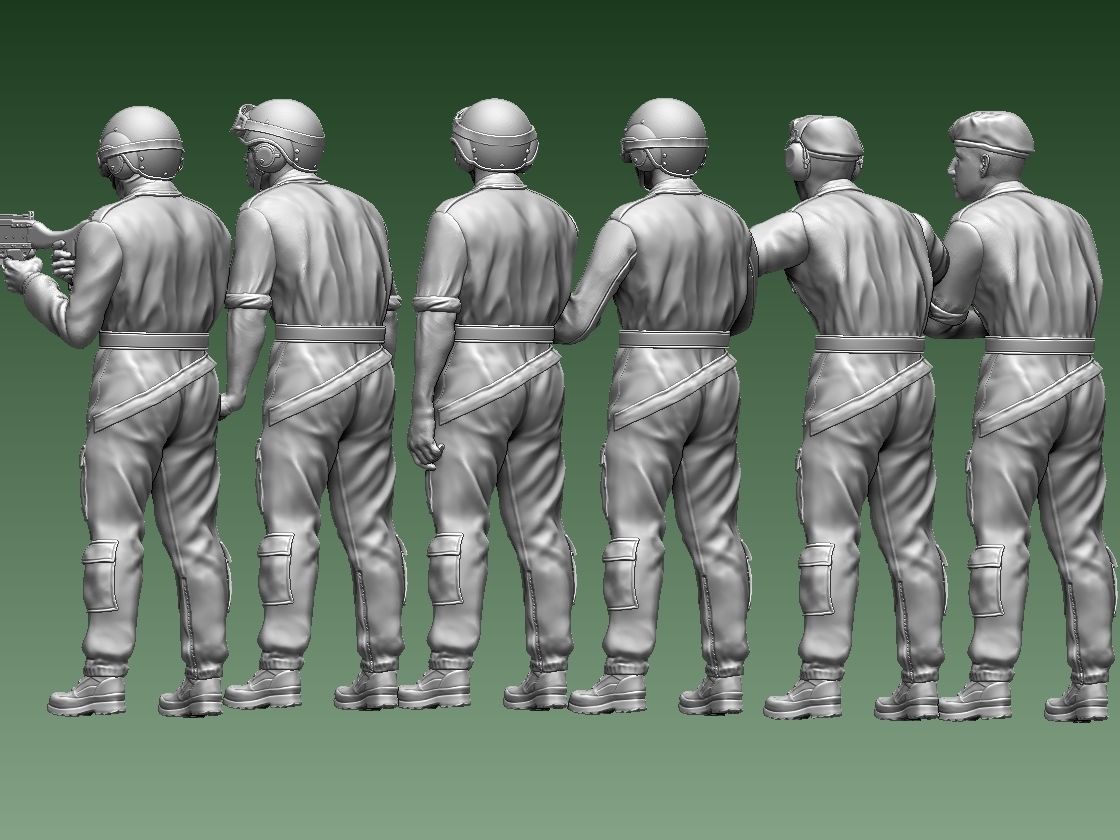 Challenger 2 British tank crew  3D print model_8