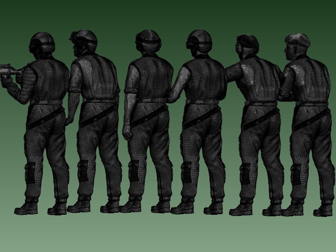 Challenger 2 British tank crew  3D print model_11