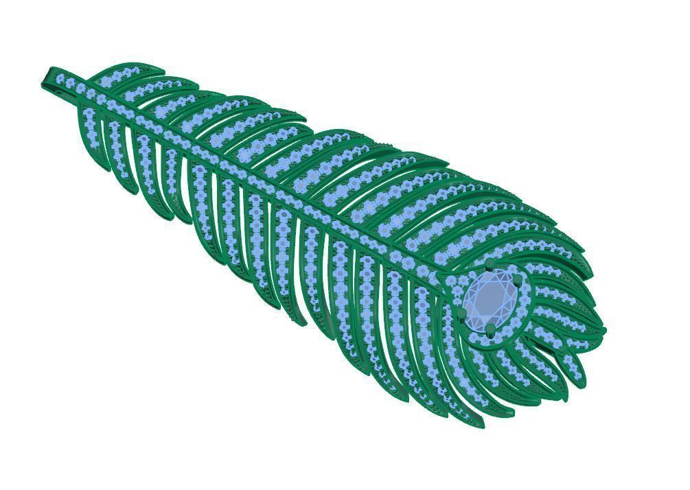 diamond earring  3D print model_1