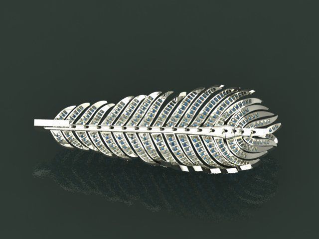 diamond earring  3D print model_8