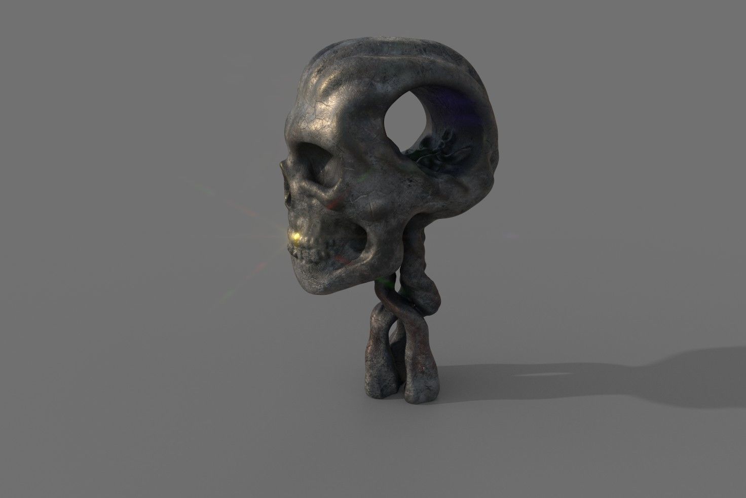 Abstract Caribbean Skull 3D model_2