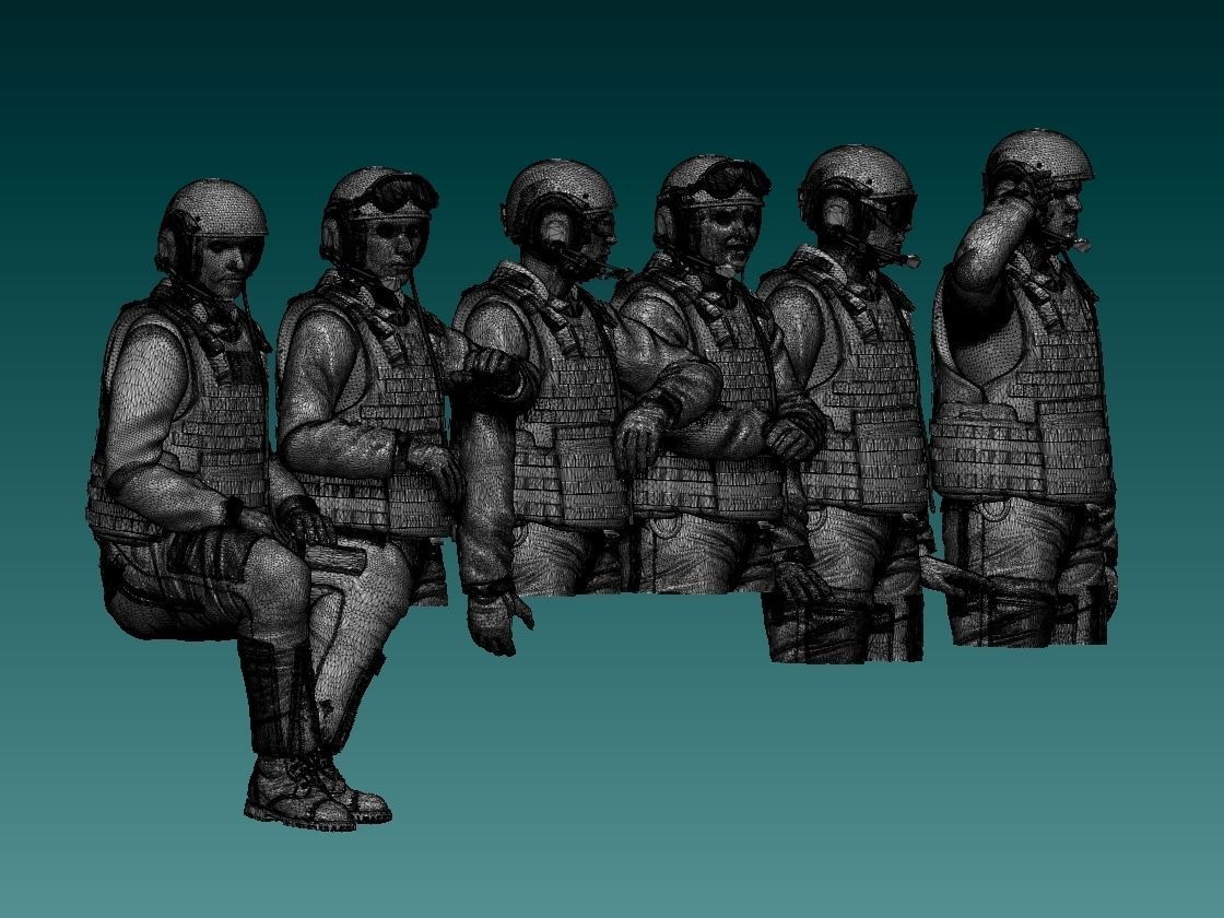 Abrams US tank crew 3D print model_17