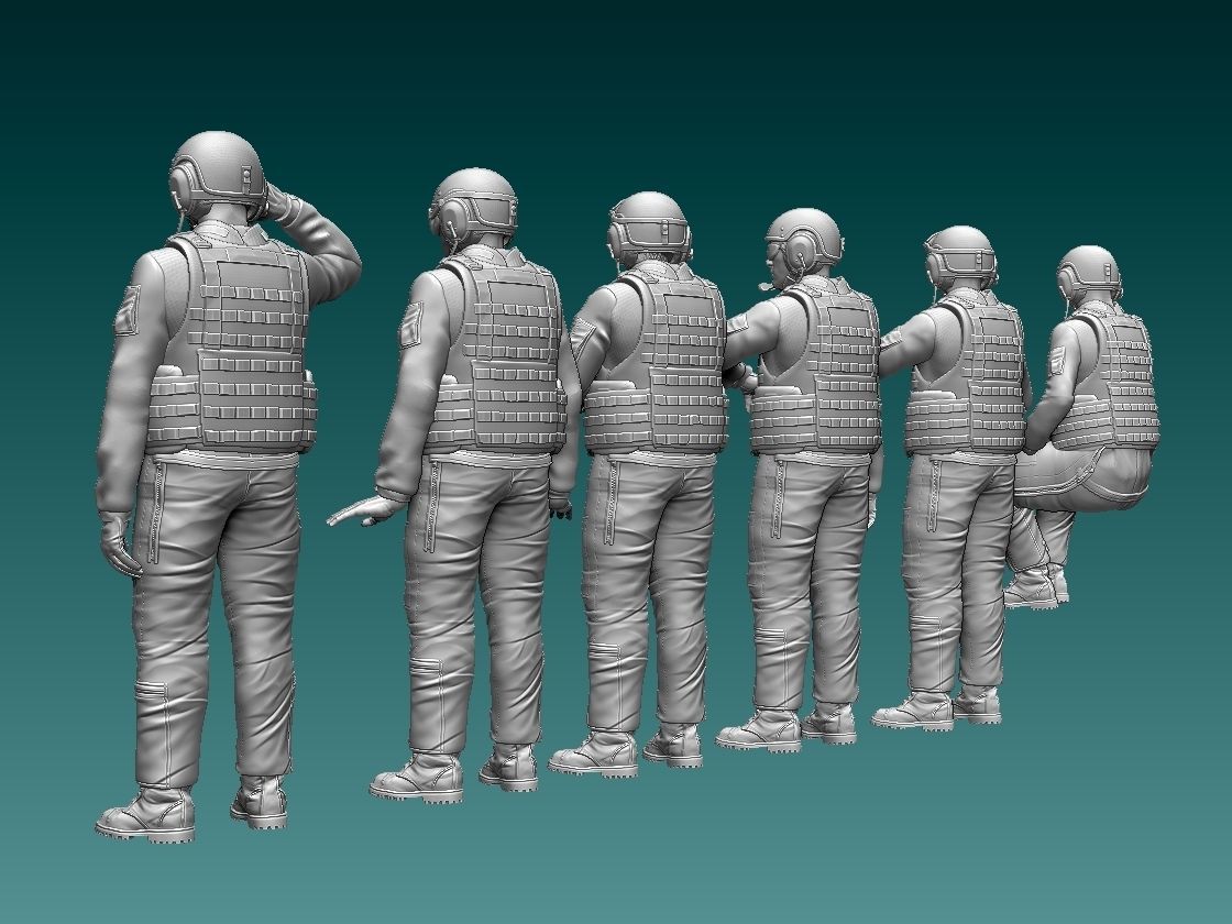 Abrams US tank crew 3D print model_9