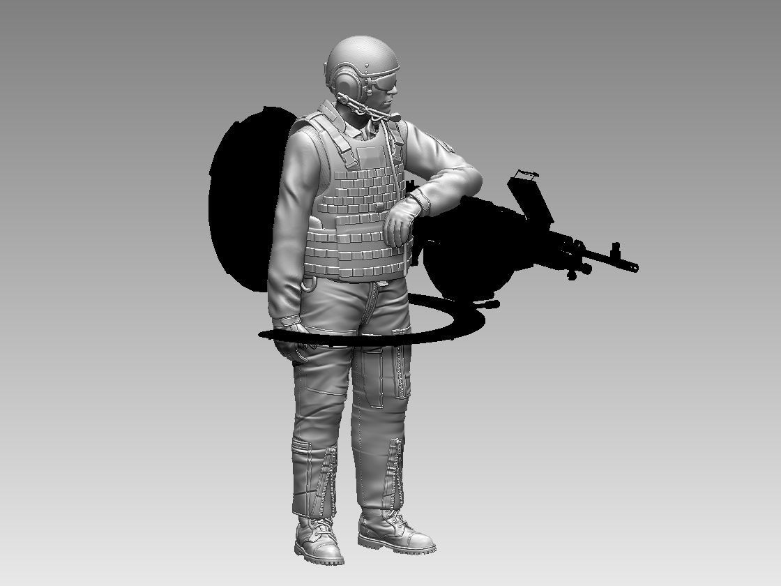 Abrams US tank crew 3D print model_3