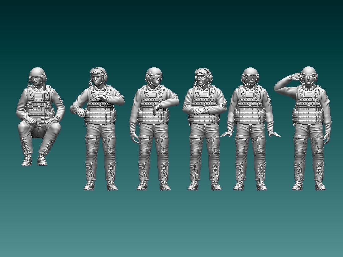 Abrams US tank crew 3D print model_7