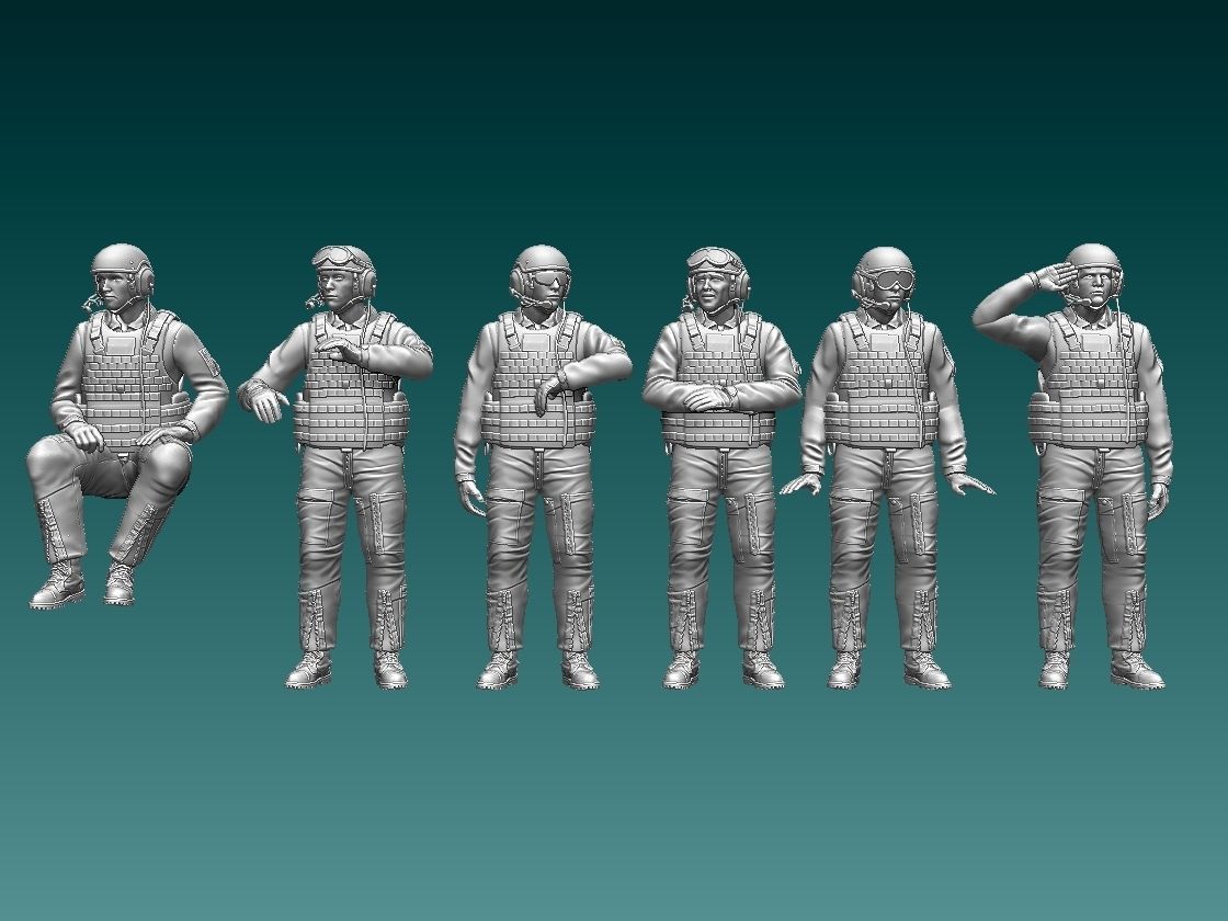 Abrams US tank crew 3D print model_4