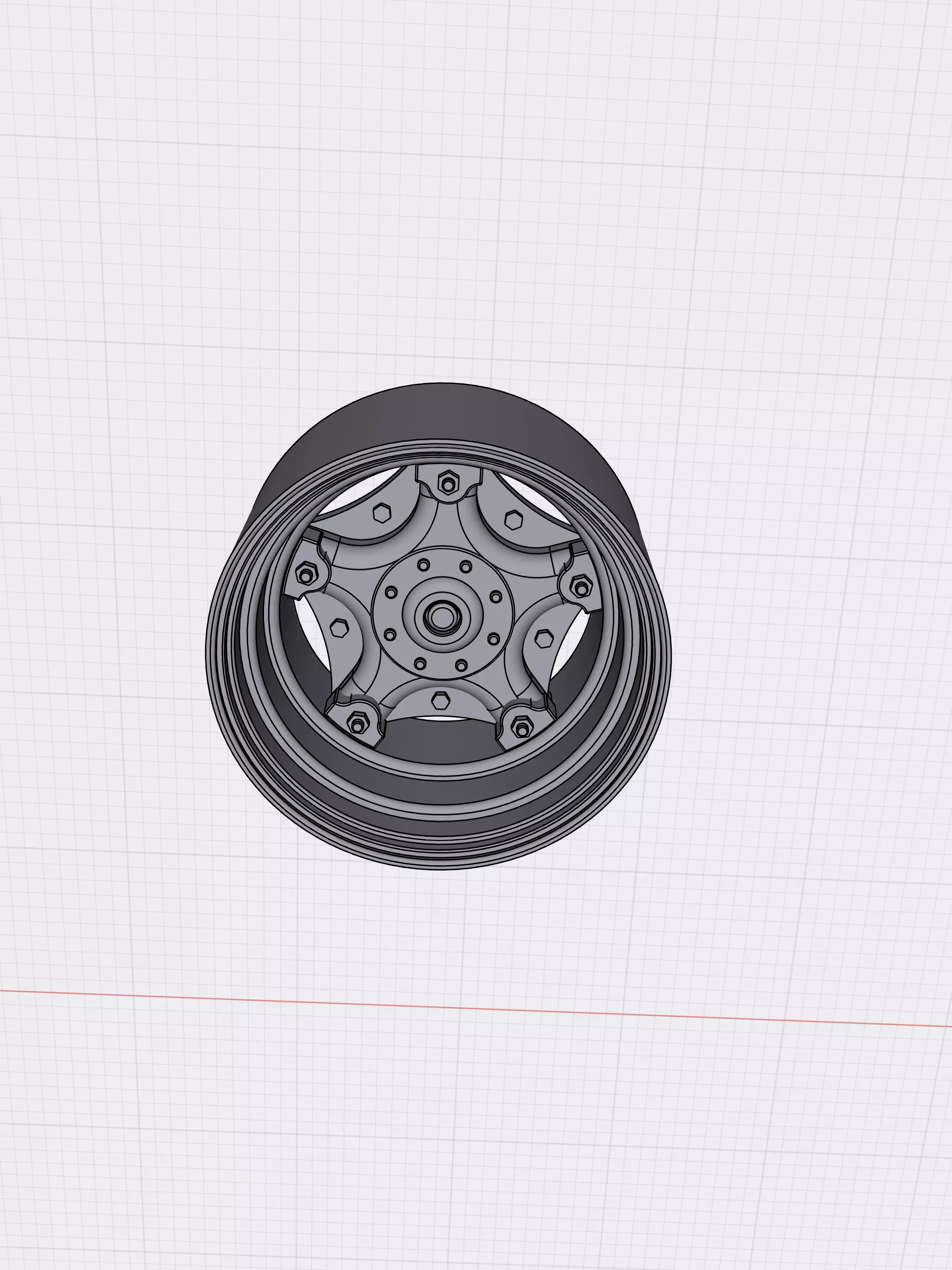 BIG RIG Dayton Split Rim 5 spokes Classic Mack Truck 3D print model_0