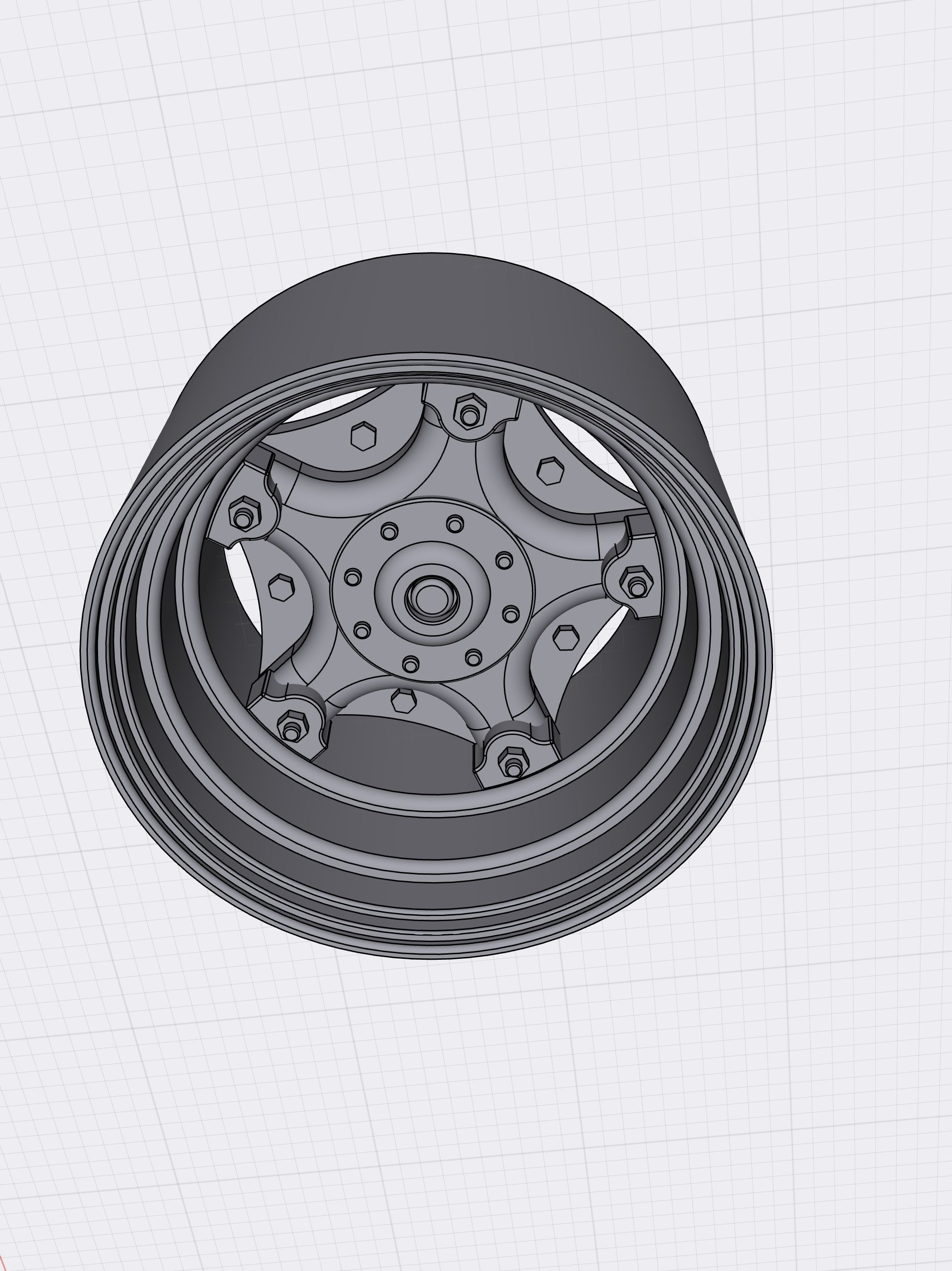 BIG RIG Dayton Split Rim 5 spokes Classic Mack Truck 3D print model_2