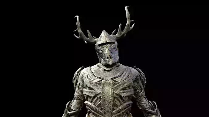 PBR Antler-Horned Warrior 3D model
