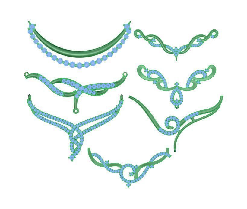 tanmaniya necklace 3D print model_1