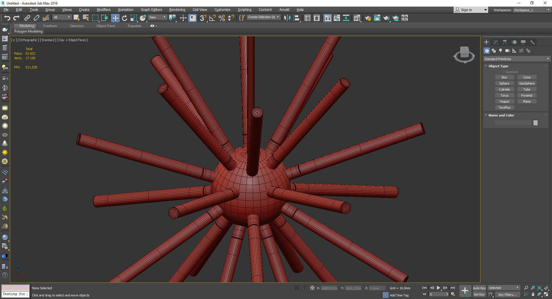 Astro LED Chandelier Low-poly 3D model_4