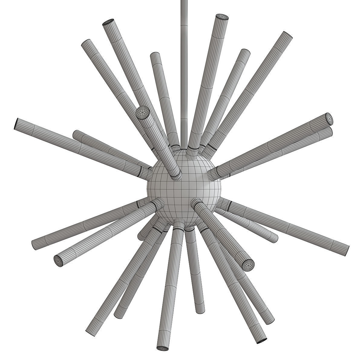 Astro LED Chandelier Low-poly 3D model_1