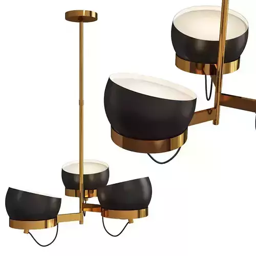 Lightwell Triple Chandelier Low-poly 3D model