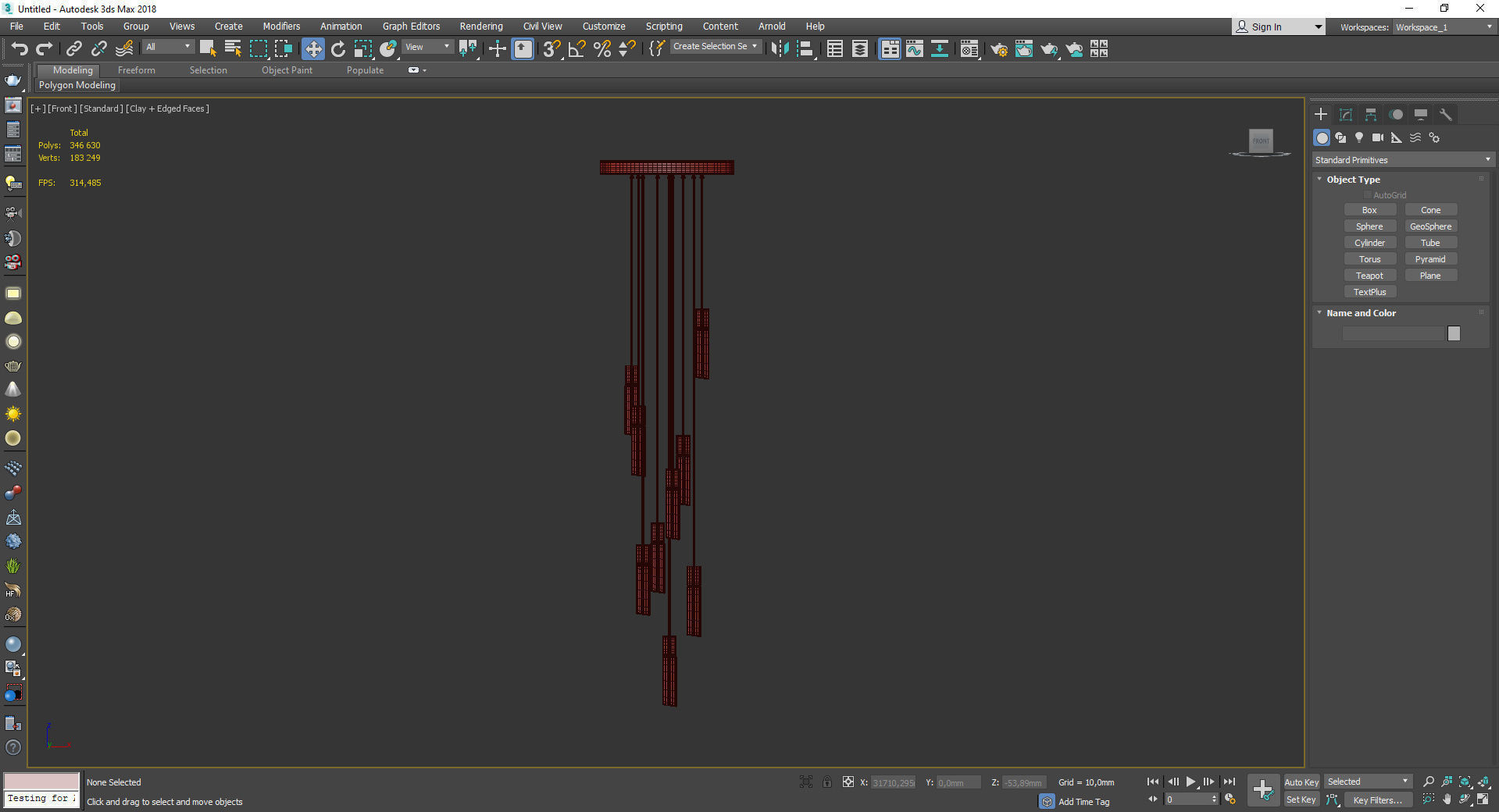 Basalt Nine Pendant Low-poly 3D model_2