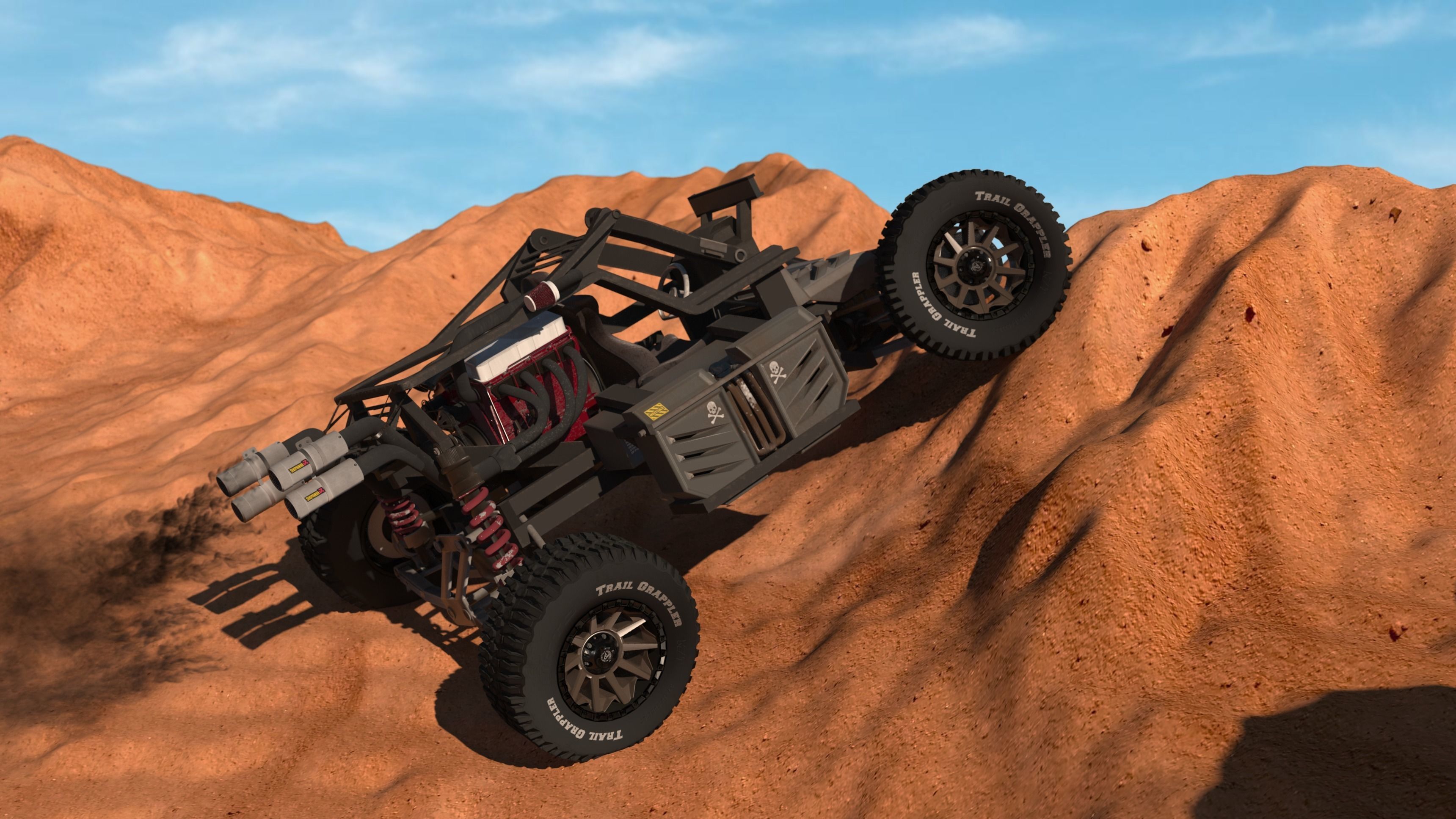 4x4 offroad UTV buggy 3D model_7