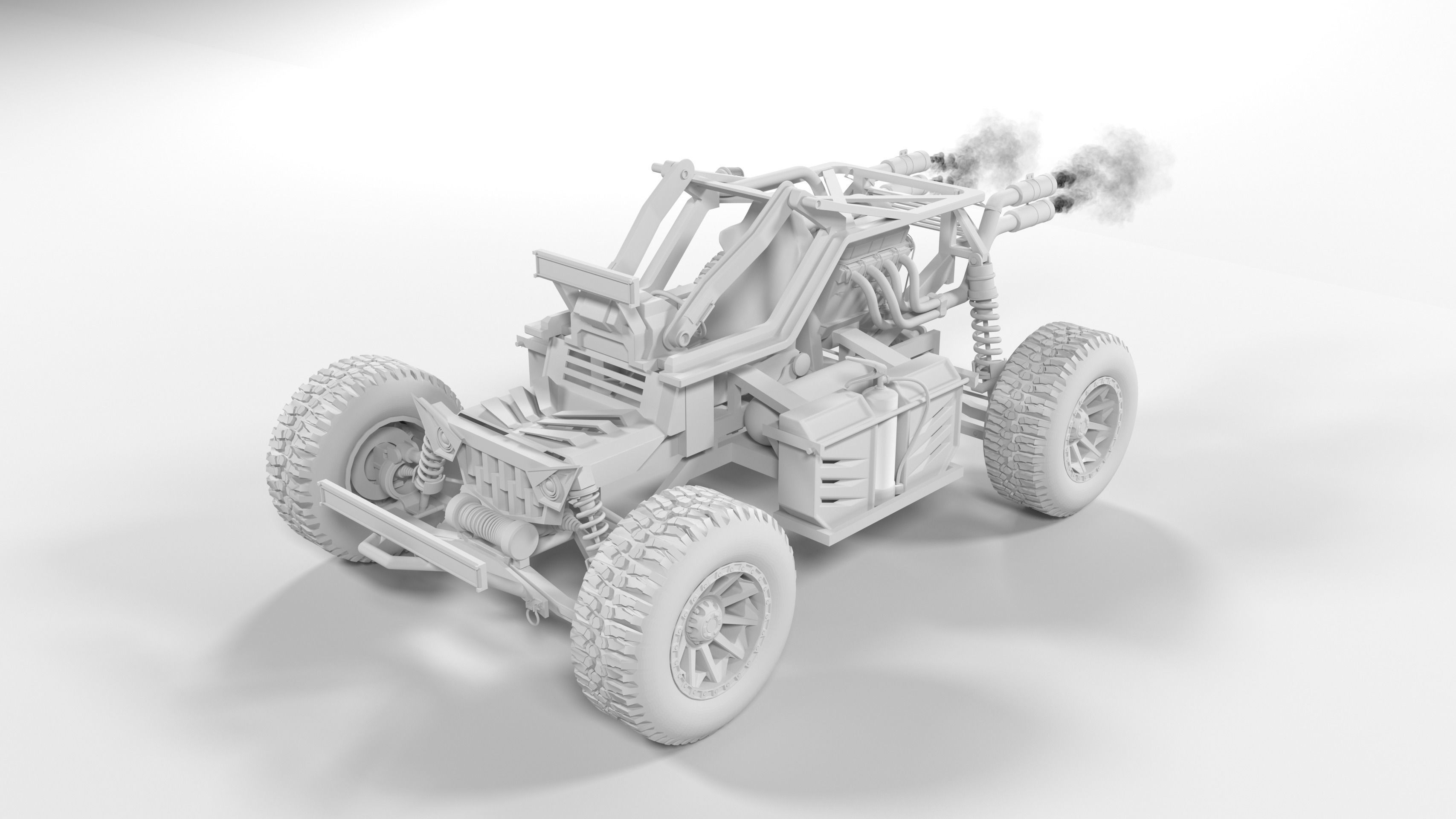 4x4 offroad UTV buggy 3D model_2