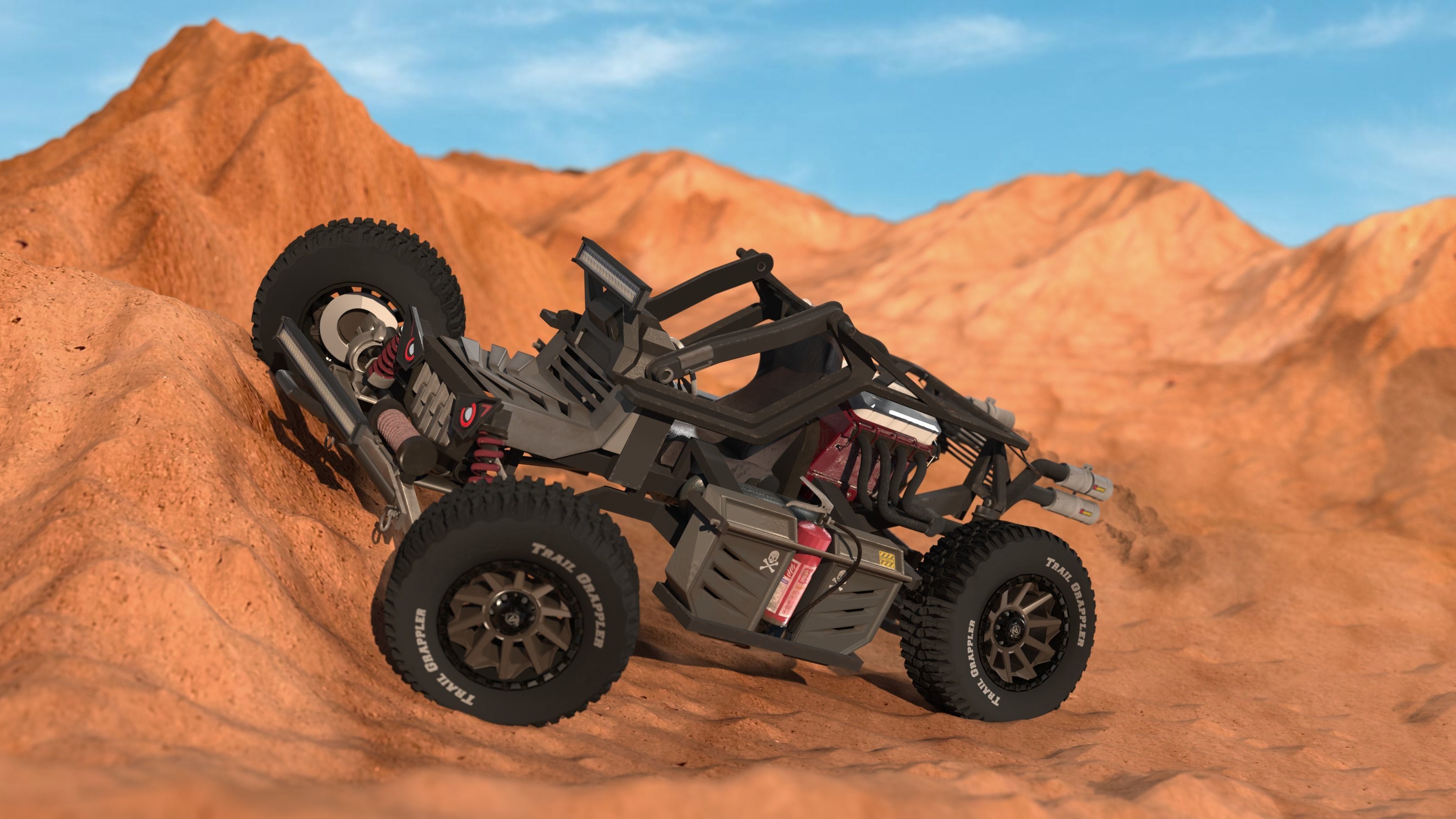 4x4 offroad UTV buggy 3D model_5