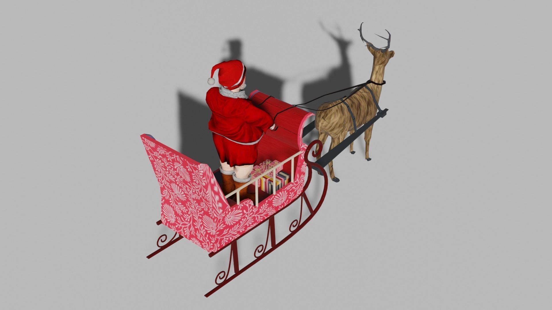Santa claus Low-poly 3D model_14