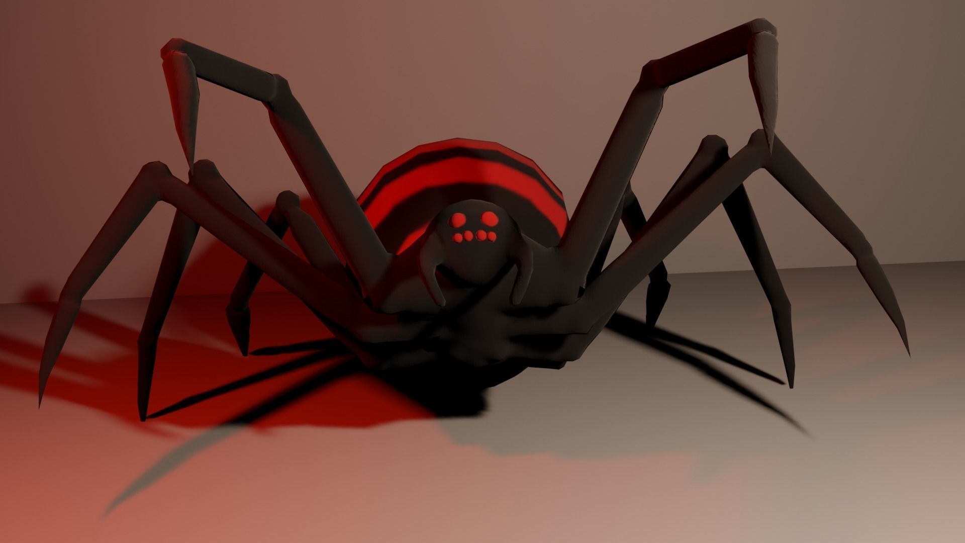 Spider Free low-poly 3D model_3
