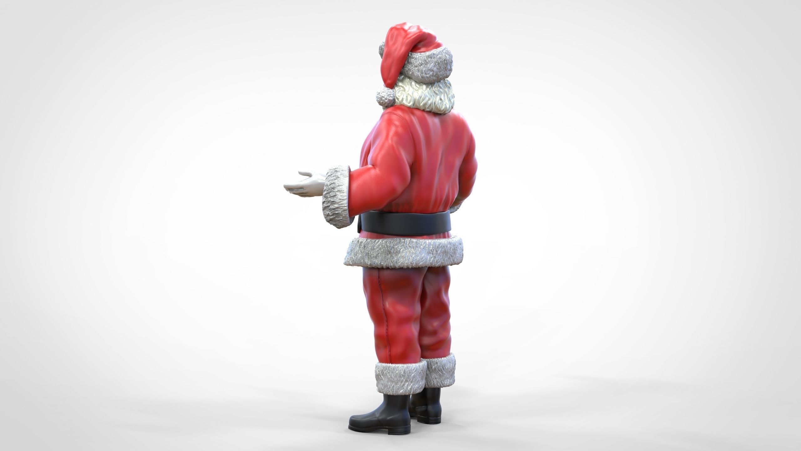 N2 Santa Claus or papa noel  with mask  3D print model_13