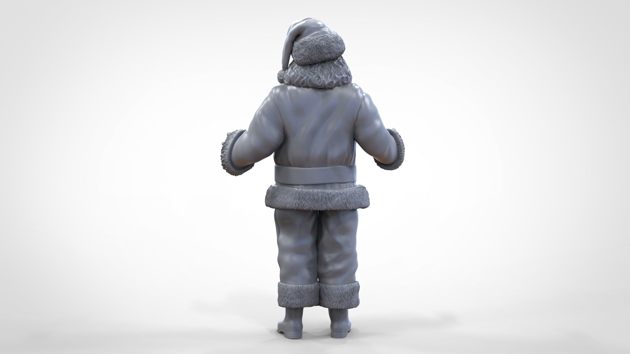 N2 Santa Claus or papa noel  with mask  3D print model_43