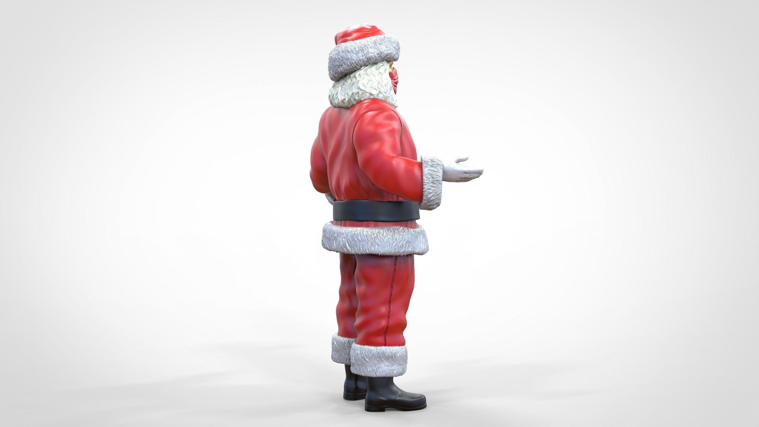 N2 Santa Claus or papa noel  with mask  3D print model_25