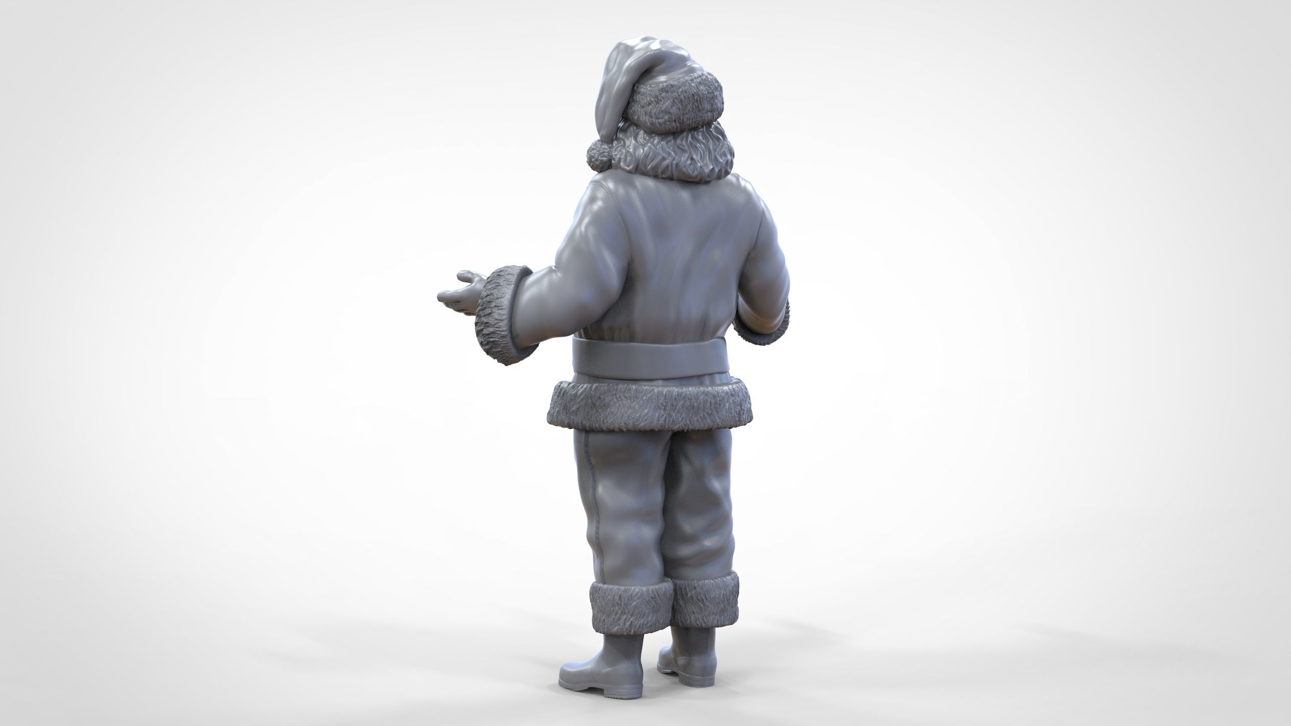 N2 Santa Claus or papa noel  with mask  3D print model_42