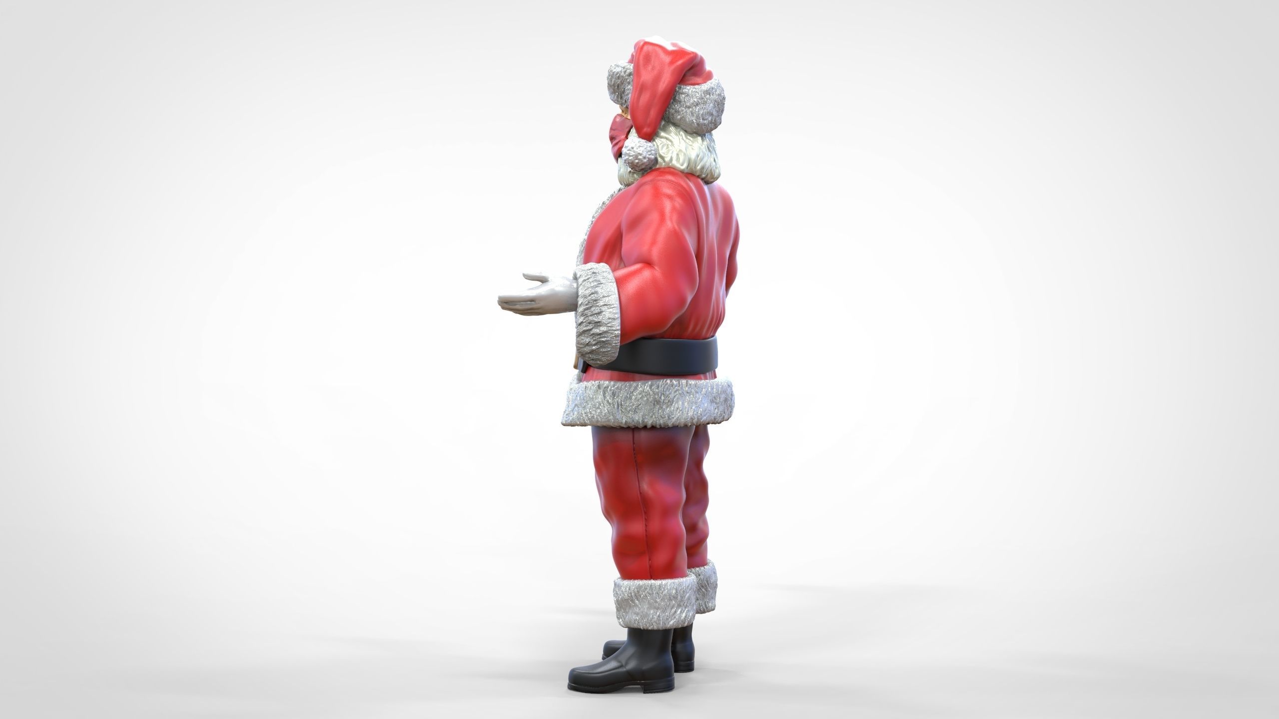 N2 Santa Claus or papa noel  with mask  3D print model_11