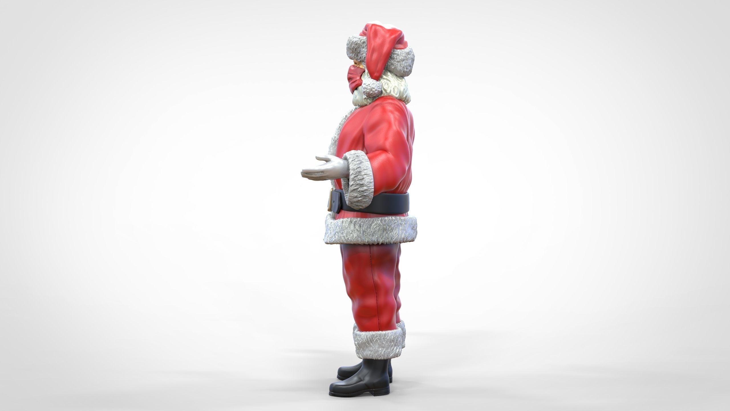 N2 Santa Claus or papa noel  with mask  3D print model_10
