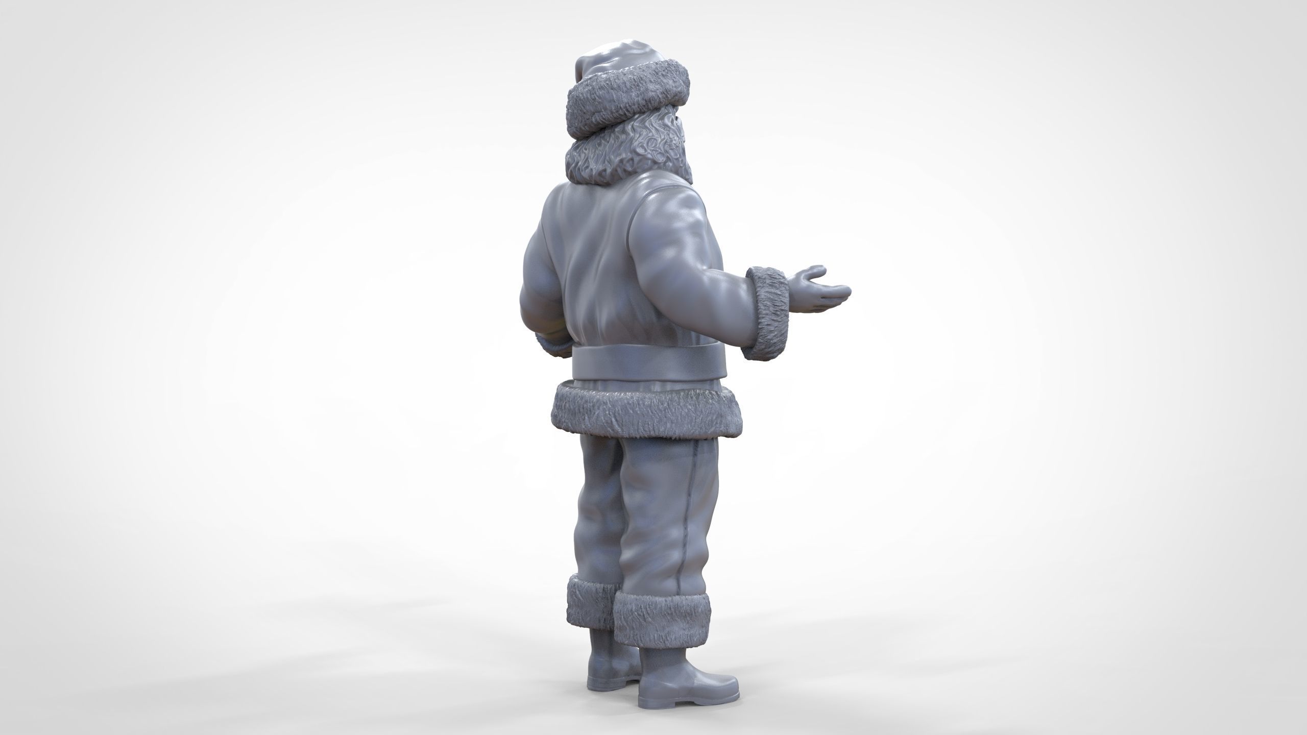 N2 Santa Claus or papa noel  with mask  3D print model_45