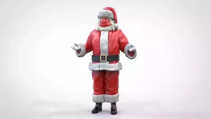 N2 Santa Claus or papa noel  with mask  3D print model