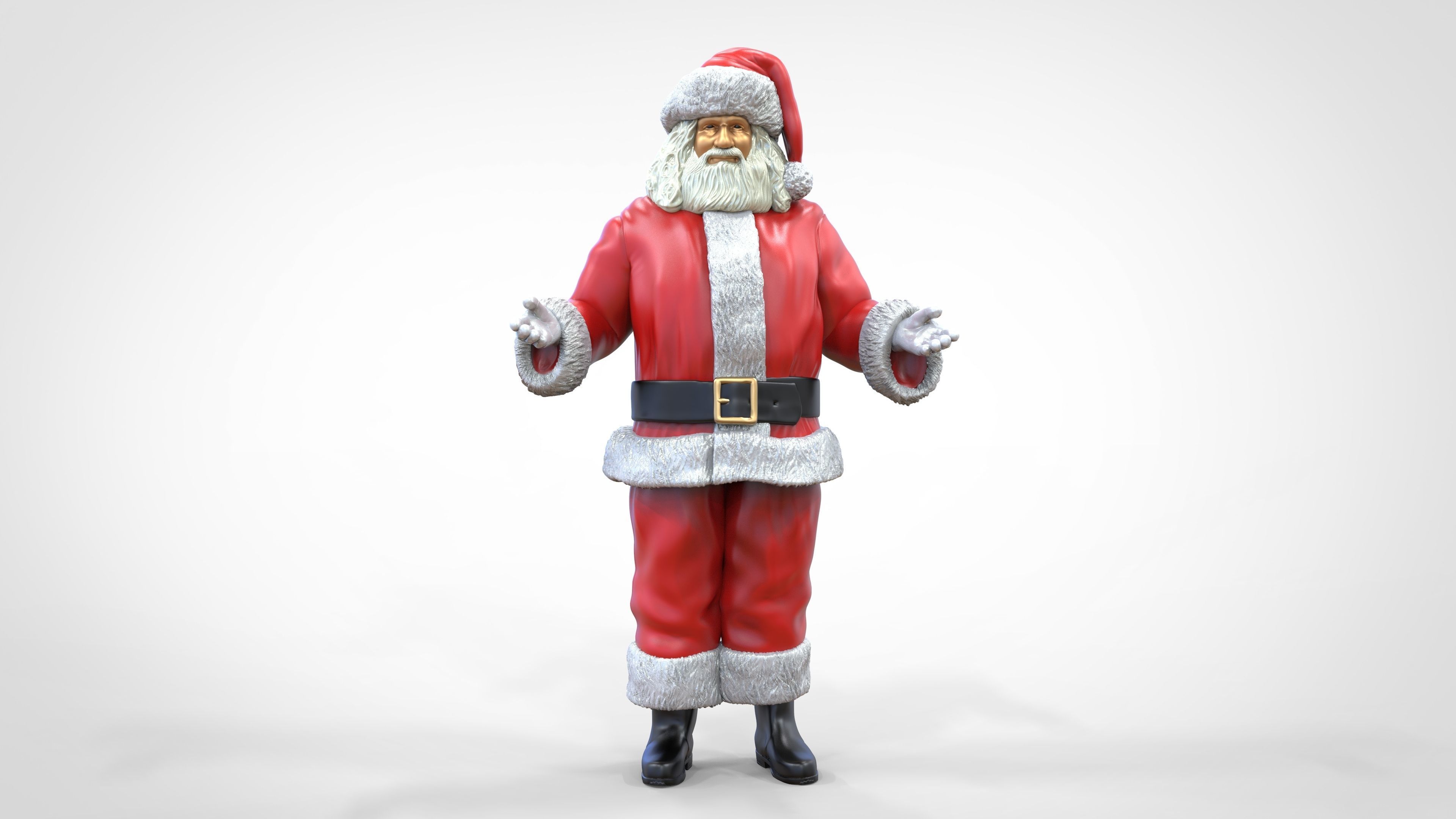 N2 Santa Claus or papa noel  with mask  3D print model_1
