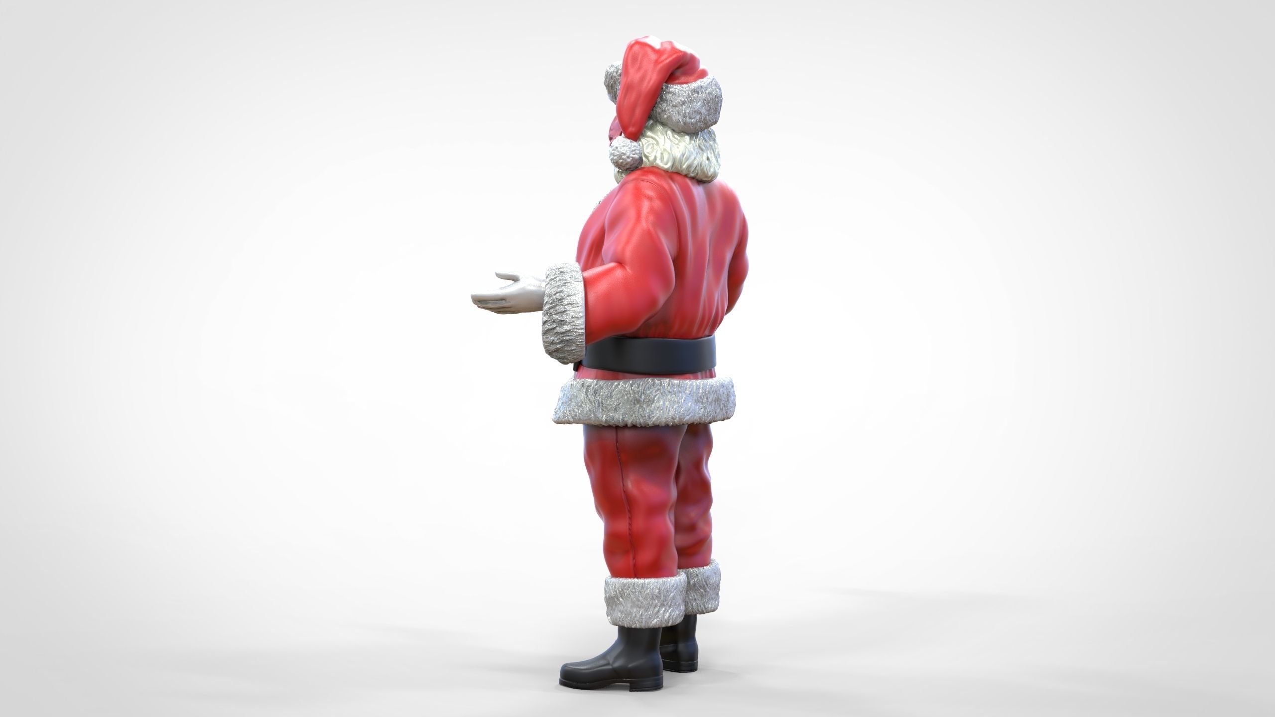 N2 Santa Claus or papa noel  with mask  3D print model_12