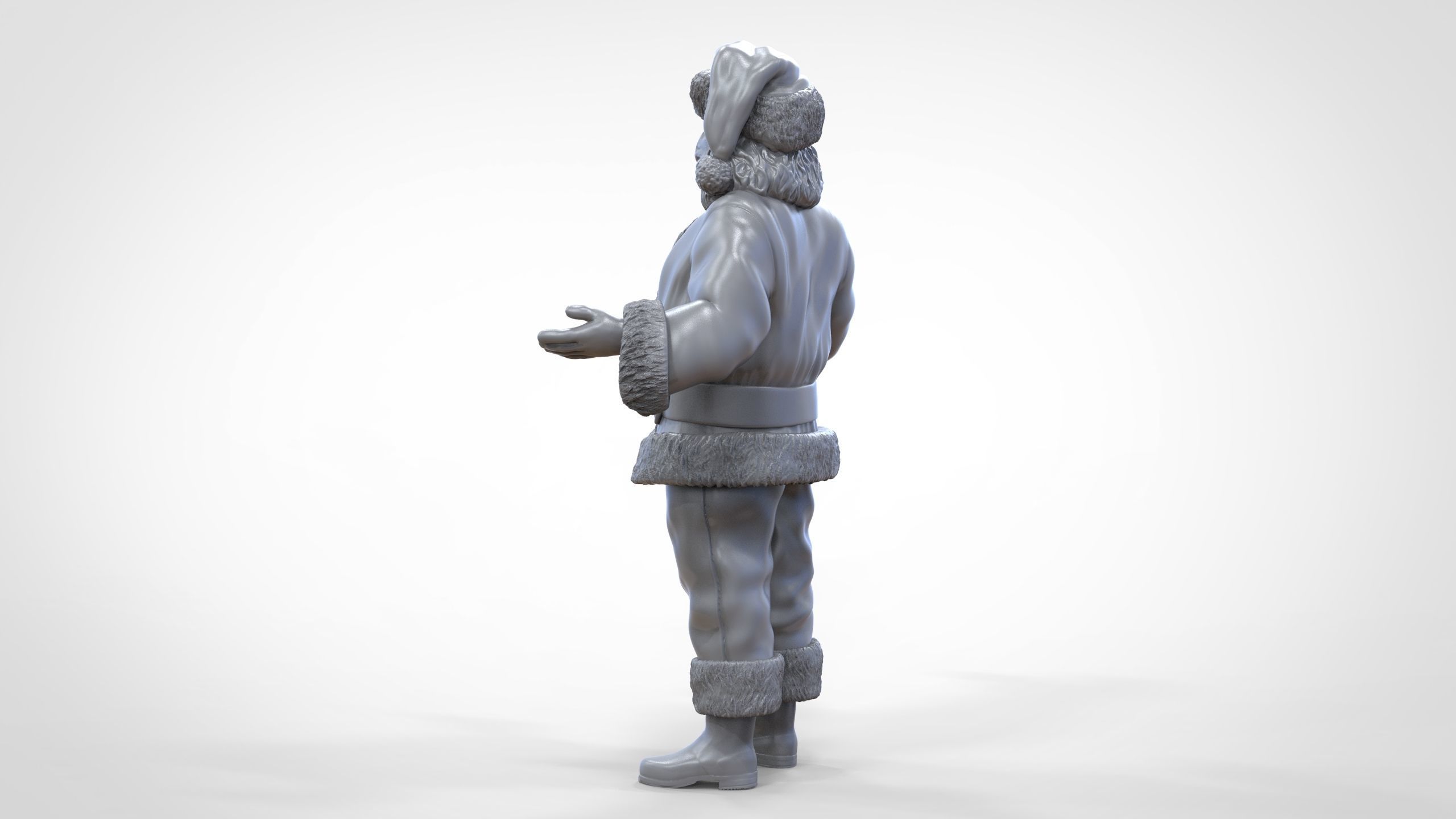 N2 Santa Claus or papa noel  with mask  3D print model_41