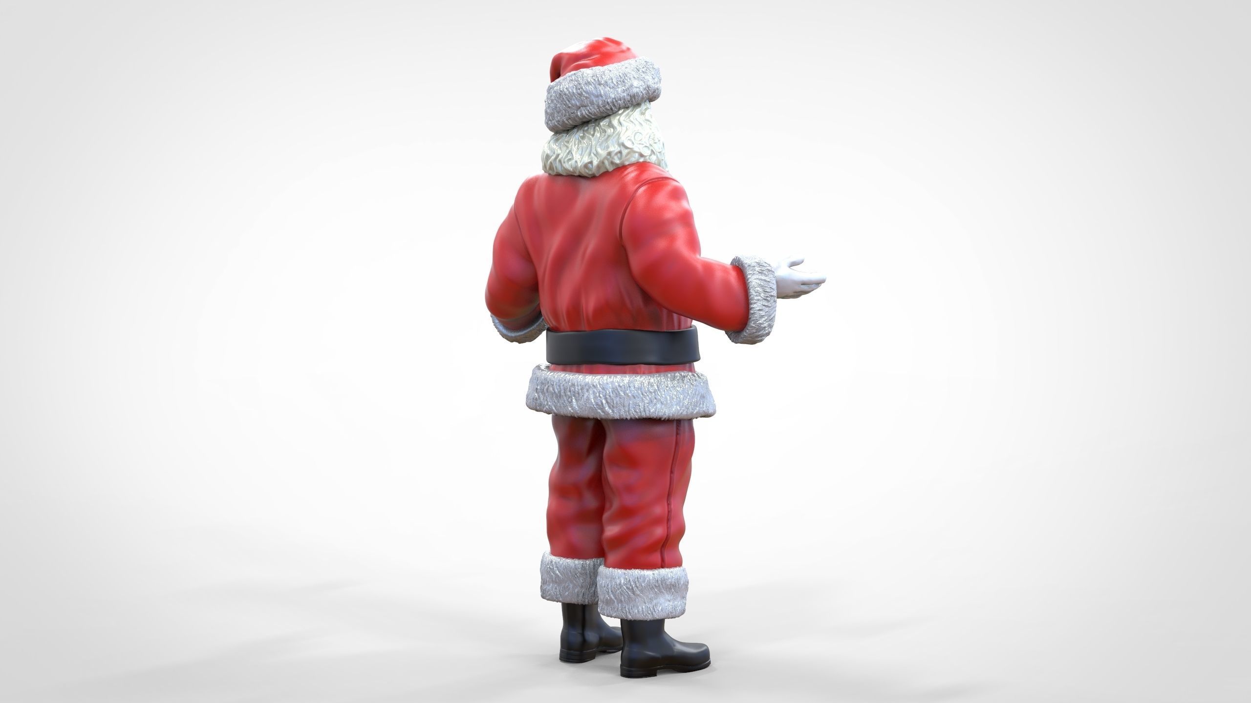N2 Santa Claus or papa noel  with mask  3D print model_23
