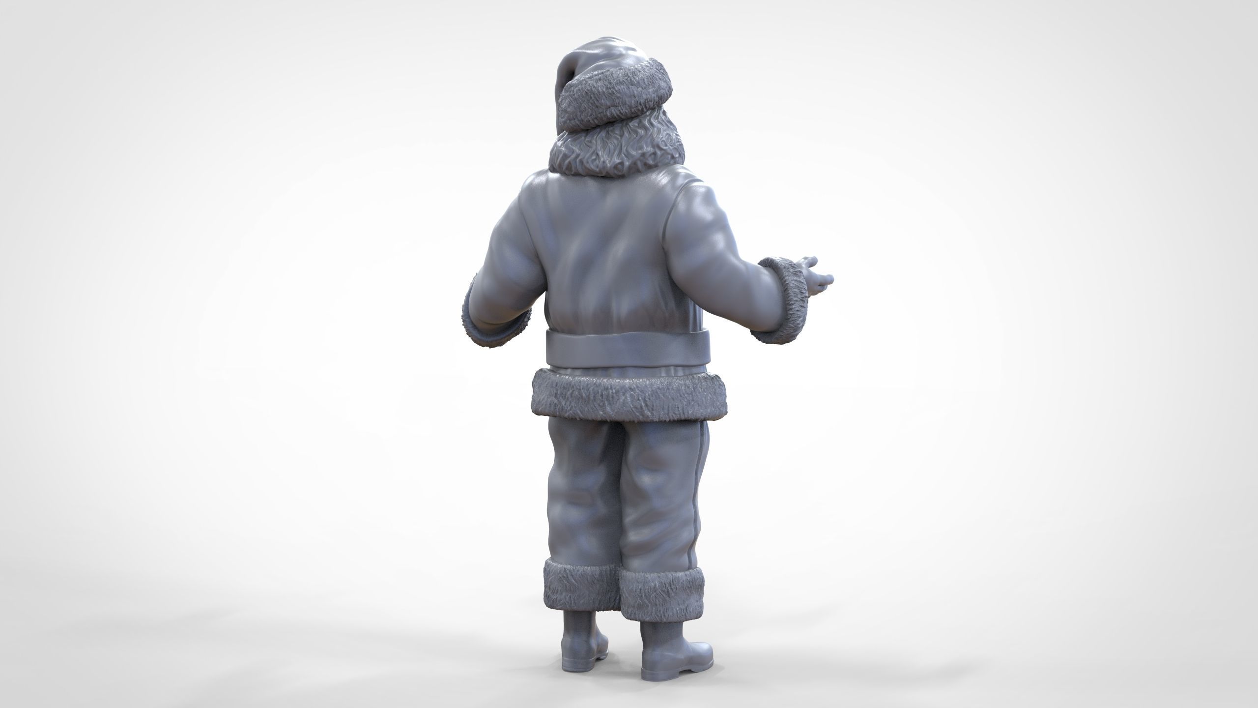 N2 Santa Claus or papa noel  with mask  3D print model_44