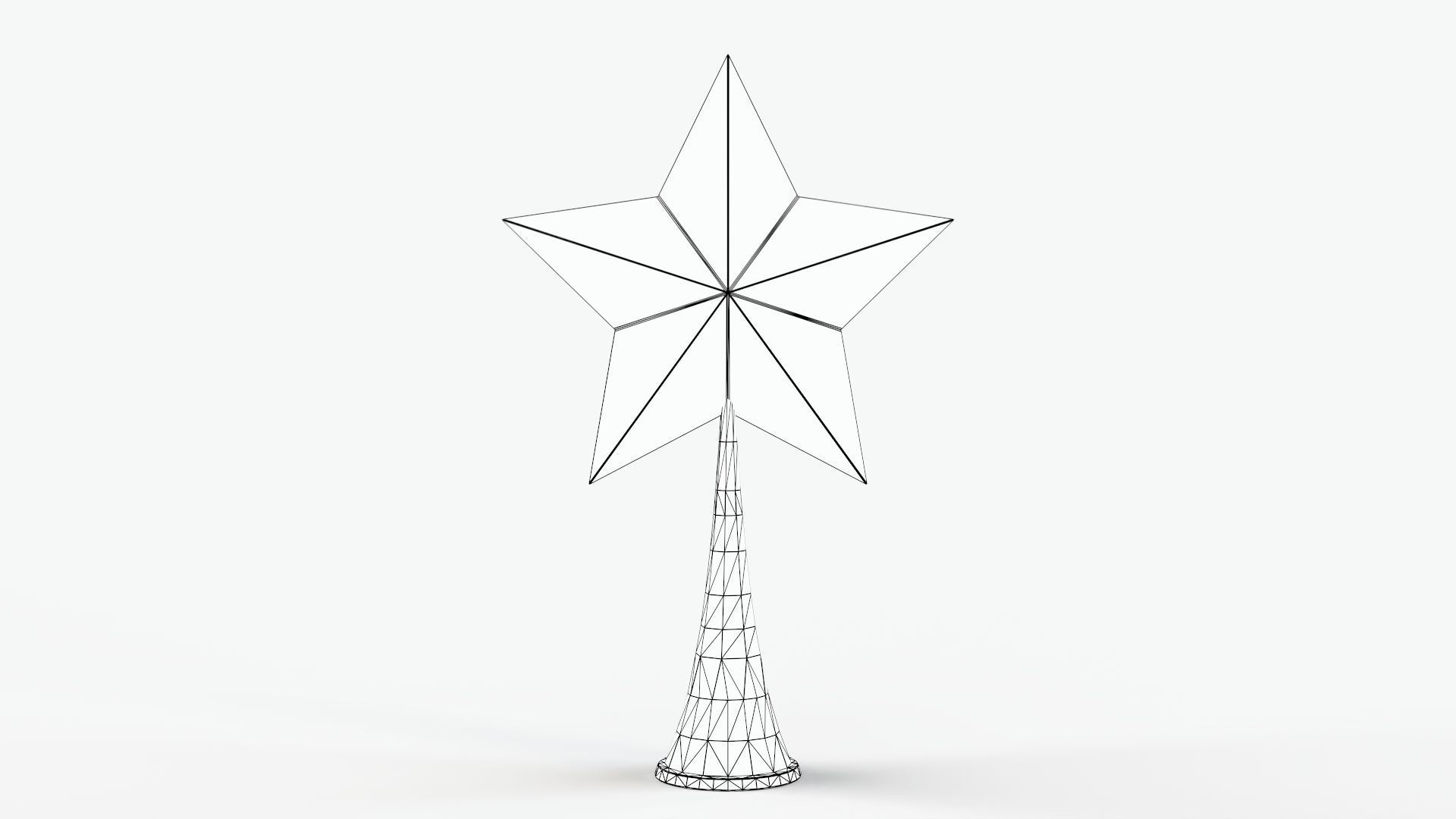 Christmas star v1 with 2 mesh 3 skin and 3 colors all in 4K PBR Low-poly 3D model_11