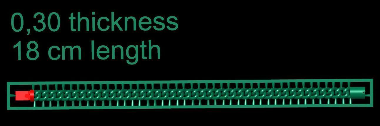 One piece fusion chain is cast directly 3D print model 7mm chain 3D print model_3